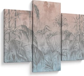 Tablou - Plante tropicale pe perete (90x60 cm)