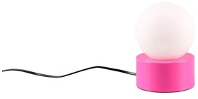 Veioză roz cu abajur din sticlă (înălțime 17 cm) Countess – Trio