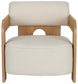 Fotoliu bej cu tapițerie din țesătură bouclé Oolong – Zuiver