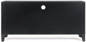 Comoda TV neagra din metal, 120,5x40x58,5 cm, Cambridge Bizzotto