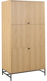 Șifonier în culoare naturală cu aspect de lemn de stejar 99x200x60 cm Albany – Actona