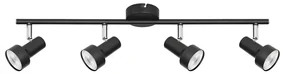 Lustra 4 spoturi design industrial metalica KONRAD negru 5325 RX