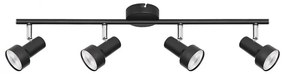Lustra 4 spoturi design industrial metalica KONRAD negru 5325 RX