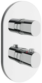 Ravak X070457 - Baterie de duș termostatată pentru montaj încastrat, crom lucios