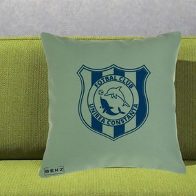 Perna Personalizata FC Unirea Constanta Fotbal, 40x40 cm, Verde, Husa Detasabila, Perna Inclusa, BEKZ®