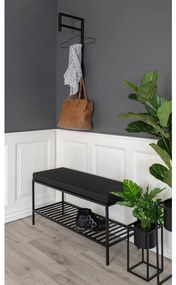 Vita bench, negru, cu picioare negre, 100x36x48,5 cm