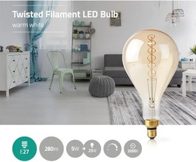Nedis LEDBTFE27A160 - Bec LED dimabil FILAMENT A160 E27/5W/230V 2000K