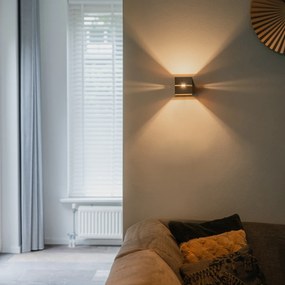 Lampă de perete inteligentă bronz închis 9,7 cm cu Wifi G9 - Transfer Groove