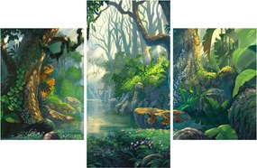Tablou - Ilustrare pădure tropicală (90x60 cm)