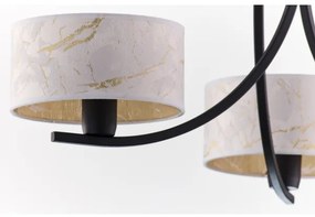 Jupiter 2103 - Lustru cu lanț ARTHUR 3xE27/15W/230V alb/negru/decor marmorat