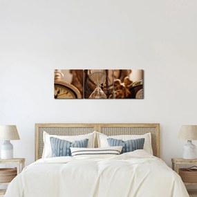 Tablou cu clepsidră (cu ceas) (90x30 cm)