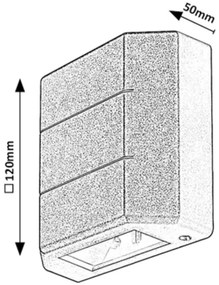 Aplică LED de exterior LIPPA LED/6W/230V IP54 neagră Rabalux 7319