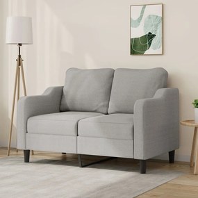 Canapea cu 2 locuri, gri deschis, 120 cm, material textil Gri deschis, 138 x 77 x 80 cm