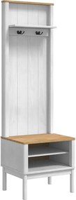 vidaXL Dulap pentru hol FLORO Alb 50 x 40 x 158 cm Lemn de pin masiv