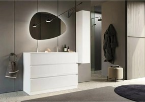 Set dulap baza si lavoar pe pardoseala alb LC Mobili Italia Start 122x86x47 cm