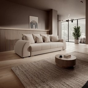 Canapea extensibilă dumonde cu ladă de depozitare si sezut confortabil din spuma high-density, Verona Bej 260x100 cm