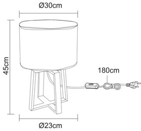 Globo 21621B - Lampă de masă MORITZ 1xE14/40W/230V negru