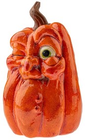 Decorațiune de toamnă Dovleac cu față, 13 x 15 cm,ceramică
