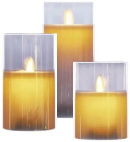 Set de 3 lumânări LED, alimentare 6x AA