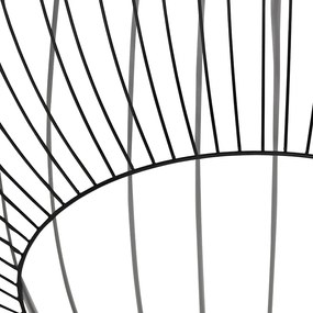 Lampă suspendată de design rotundă neagră 70 cm - Dos