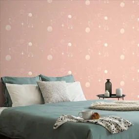 Tapet modele geometrice roz