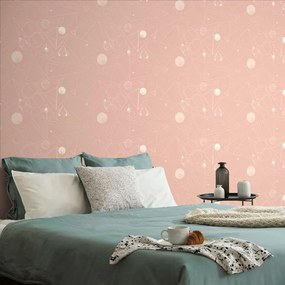 Tapet modele geometrice roz