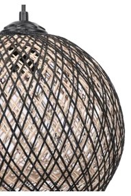 Lustră pe cablu JUTE 1xE27/60W/230V negru