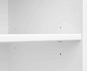 Etajeră lemn masiv nuc Linea Alb-, 90 × 45 × 190 cm