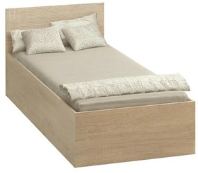 Pat de o persoană 90 cm Discutibles (stejar sonoma) (cu somieră) (cu sp. depozitare). 1116312