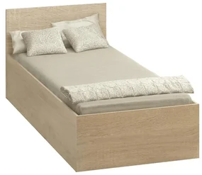 Pat de o persoană 90 cm Discutibles (stejar sonoma) (cu somieră) (cu sp. depozitare). 1116312