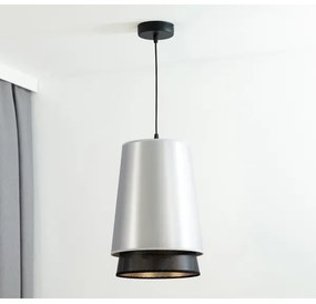 Lustră pe cablu BELL Duolla SHINY 1xE27/15W/230V d. 25 cm argintiu/negru