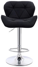 HR111W Scaun Neagră Velur Bază Cromata