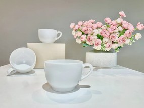 Set 2 Cani Casablanca, glazura alba lucioasa, 350ml