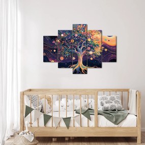 Tablou – Arbore violet plin de energie (150x105 cm)