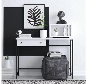Masă PC Aliex 3 (alb + negru). 1088925