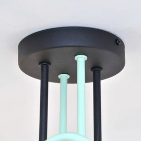 Lustră aplicată OXFORD 4xE27/15W/230V negru/verde