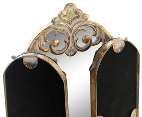 Oglinda Romantic din metal auriu 43x35 cm