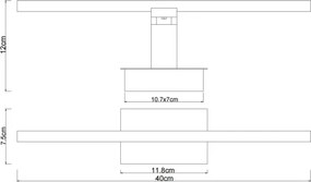 Globo 78061N - Aplică LED reîncărcabilă pentru tablouri JAIME 3,5W/5V 40 cm 3600 mAh bej