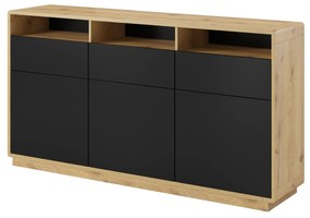 Comodă Albert Typ 26 (Stejar taurus + negru mat). 1034880