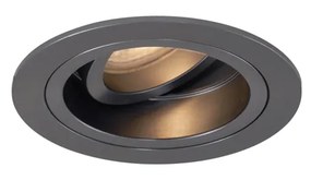 Set de 6 spoturi încastrate moderne Gunmetal GU10 50mm rotunde orientabile - Chuck