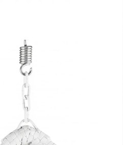 Scaun suspendat alb KOKON cu suport, perna deschisa