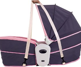 Balansoar 5 in 1 cu vibratii pentru copii si bebelusi NOVOKIDS ™ Mastela Bassinet, transformabil in landou si scaun copii, cu melodii, Mov