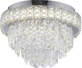 JUST LIGHT. 15092-17 - Plafonieră LED KULUNKA LED/33W/230V crom lucios