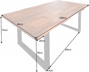 Masa design industrial Genesis 140cm salcam maro