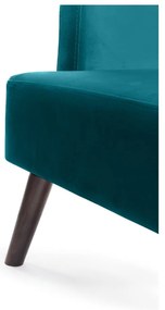 Fotoliu turcoaz wing cu tapițerie din catifea Noemye – Bonami Selection