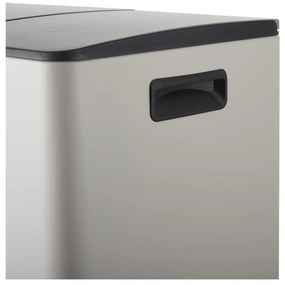 Coș de gunoi taupe pentru reciclare/cu pedală 2x20 l din oțel Aliya – Spirella