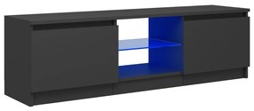 Comoda TV cu lumini LED, gri, 120x30x35,5 cm 1, Gri, 120 x 30 x 35.5 cm