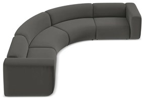 Colțar gri cu tapițerie din catifea Ekahi – Makamii