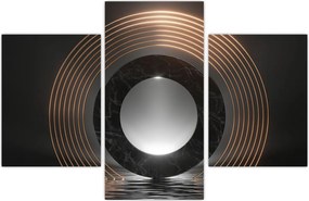 Tablou - Abstracție, luna peste apă (90x60 cm)