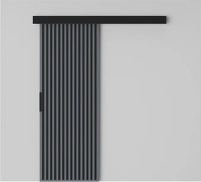 Ușă glisantă Perion – 76x1.6x205 cm – Gri / Negru